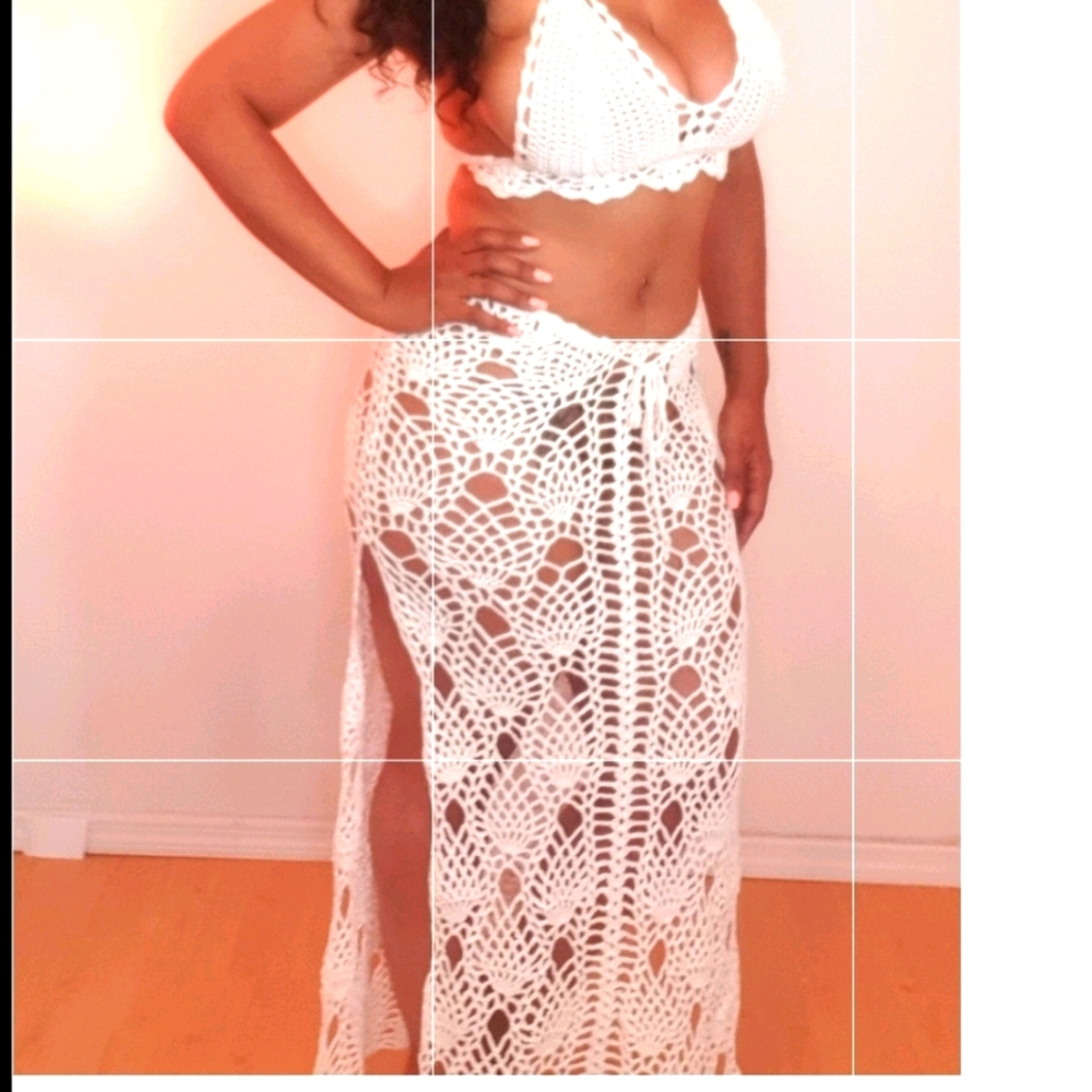 Crochet 2 piece skirt and halter